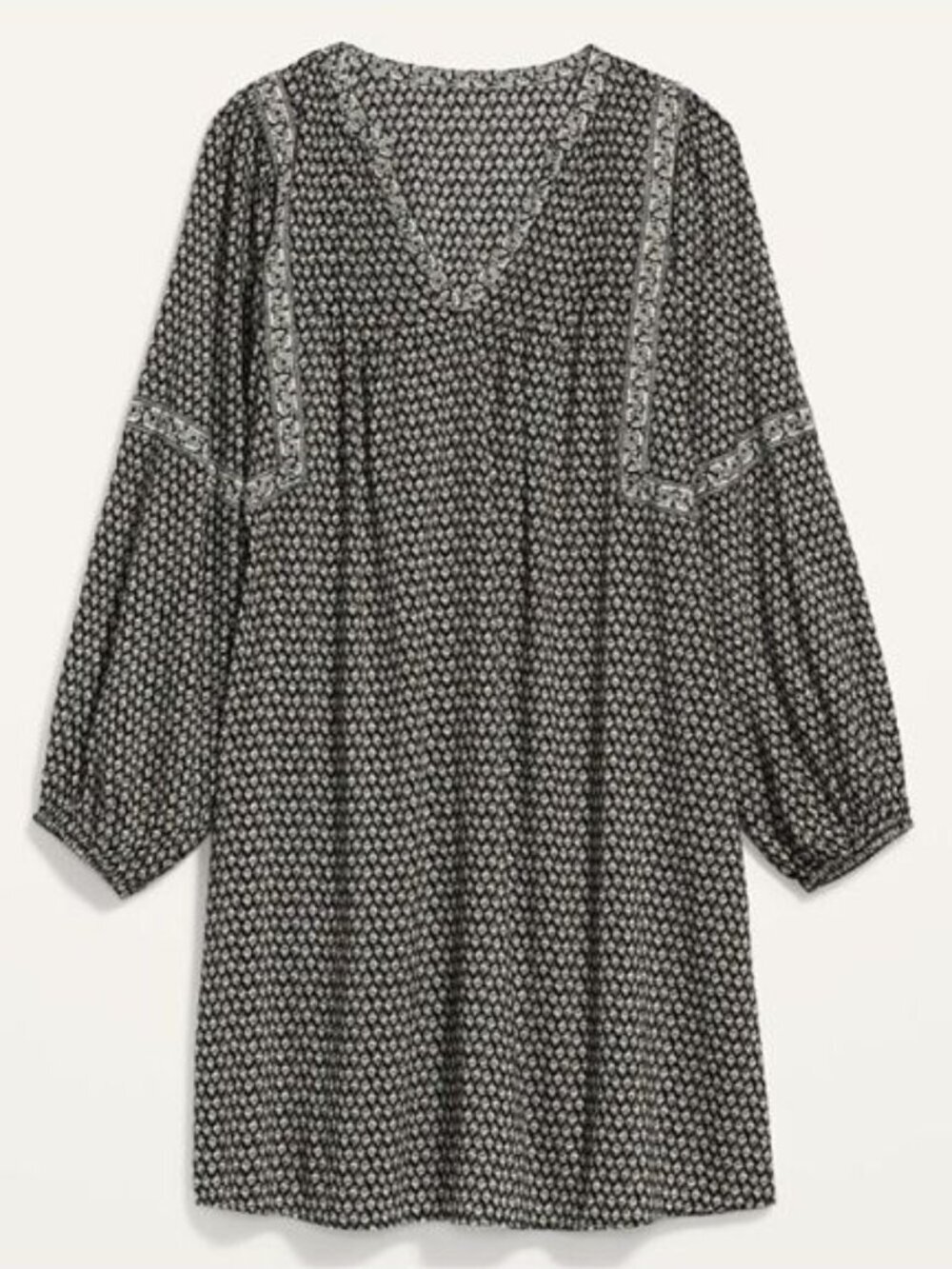 Old Navy Floral-Print Split-Neck Swing Dress